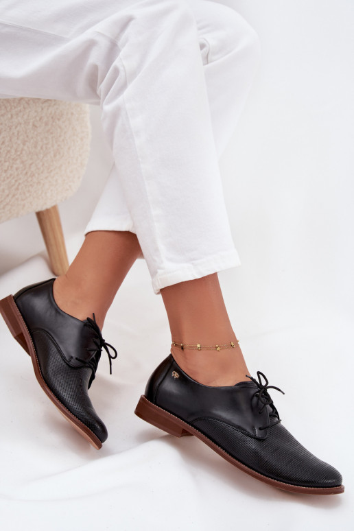   batai  Elegantiško stiliaus su raišteliais Zazoo 4238 Juodos spalvos