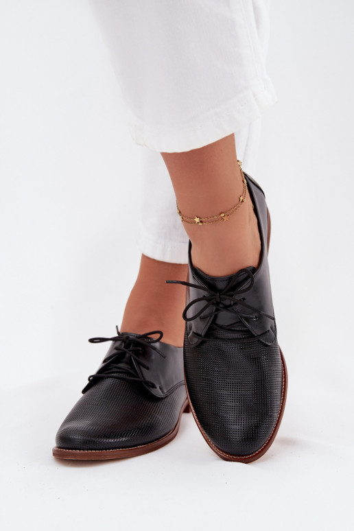   batai  Elegantiško stiliaus su raišteliais Zazoo 4238 Juodos spalvos