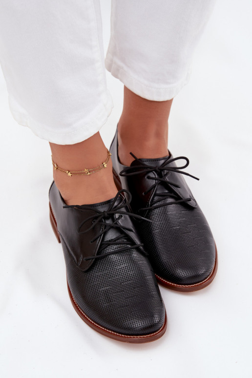   batai  Elegantiško stiliaus su raišteliais Zazoo 4238 Juodos spalvos