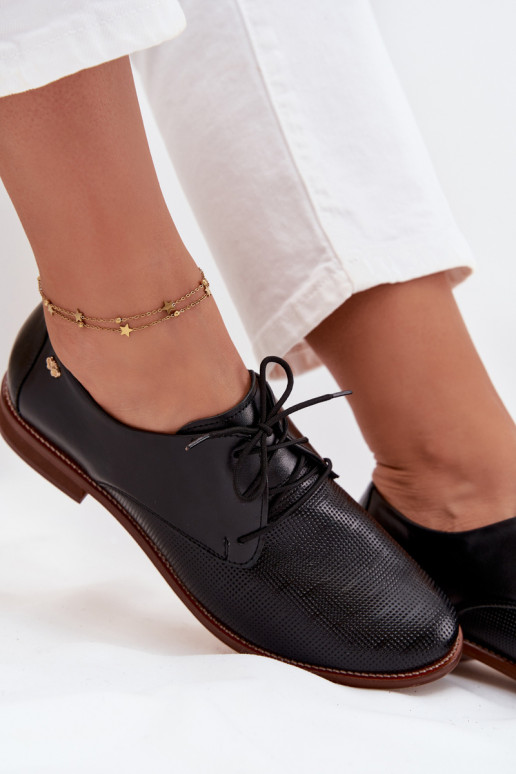   batai  Elegantiško stiliaus su raišteliais Zazoo 4238 Juodos spalvos