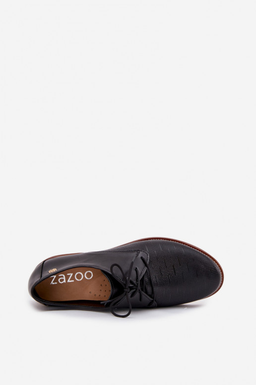   batai  Elegantiško stiliaus su raišteliais Zazoo 4238 Juodos spalvos