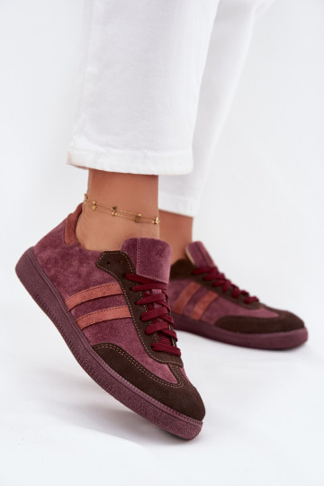 Zazoo N1068 iš zomšos   modelio batai  bordo spalvos