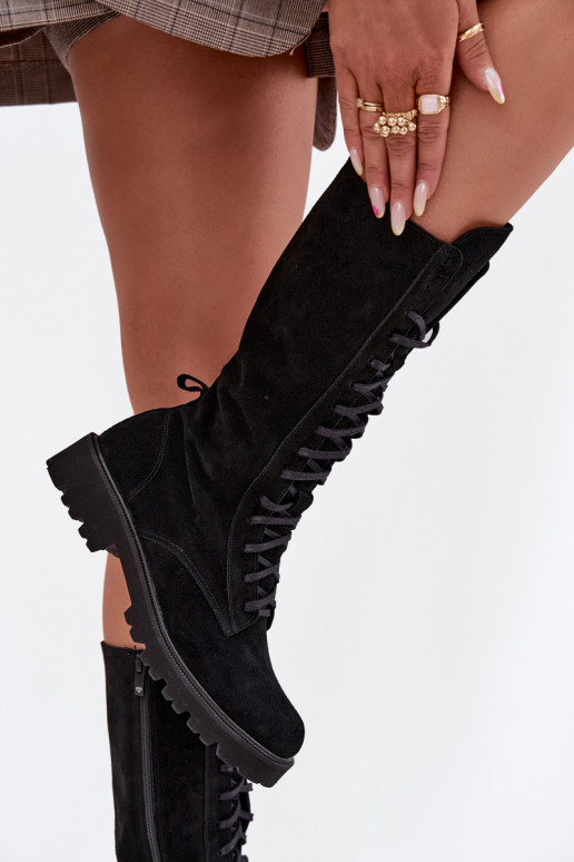 Zomšiniai batai   Zazoo 3103 Juodos spalvos