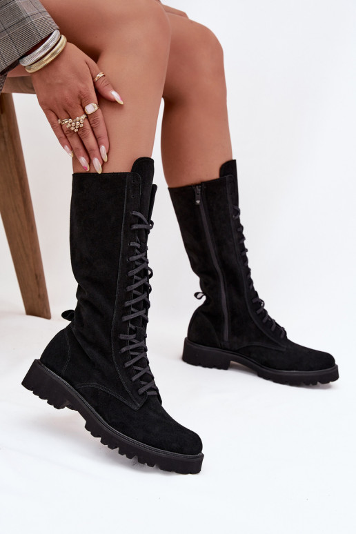 Zomšiniai batai   Zazoo 3103 Juodos spalvos