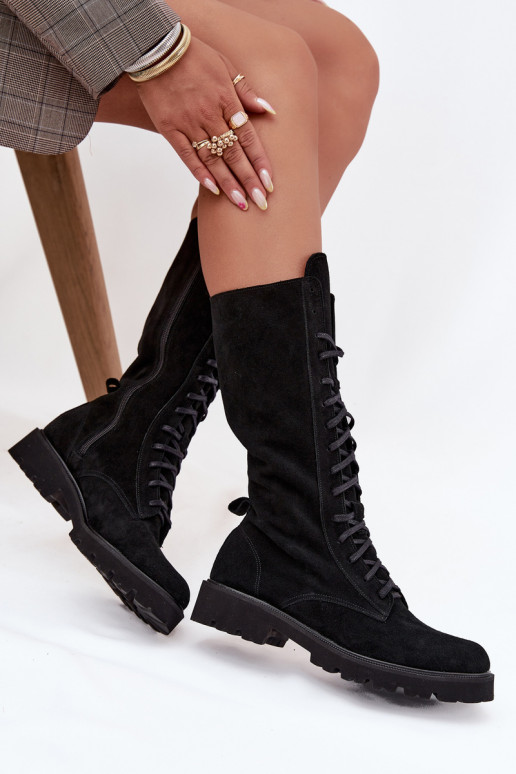 Zomšiniai batai   Zazoo 3103 Juodos spalvos