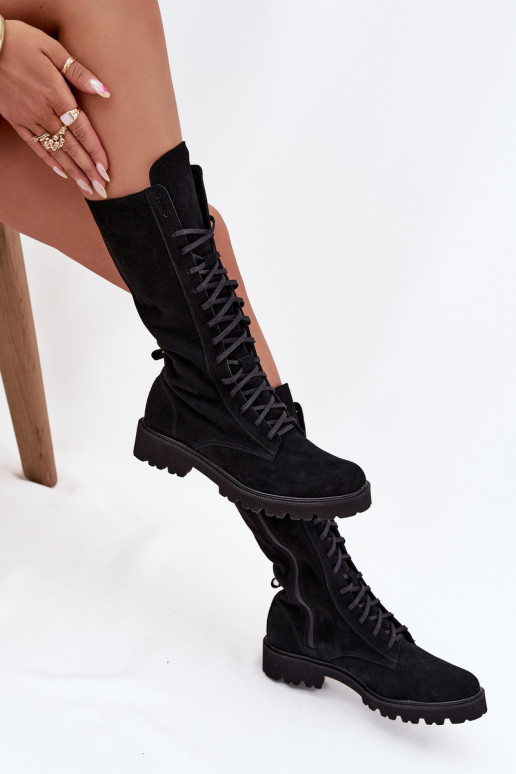 Zomšiniai batai   Zazoo 3103 Juodos spalvos