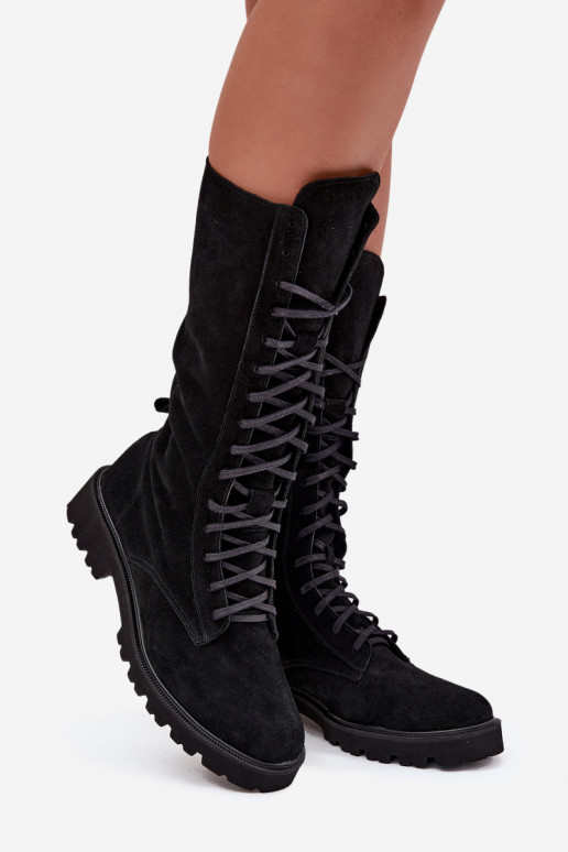 Zomšiniai batai   Zazoo 3103 Juodos spalvos