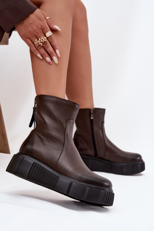 Zazoo 60369 Moteriški aulinukai  su platforma Czekoladowe