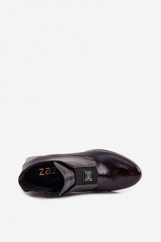   su lako efektu Aulinukai   Detalem pašiltinti Zazoo 60560 bordo spalvos