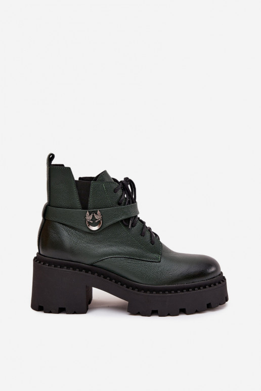 Aulinukai   su dekoruotais kulnais pašiltinti Zazoo 60557 chaki spalvos