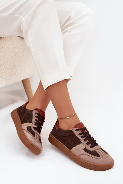   iš zomšos  modelio batai Barefoot  Zazoo N1277 rudos spalvos