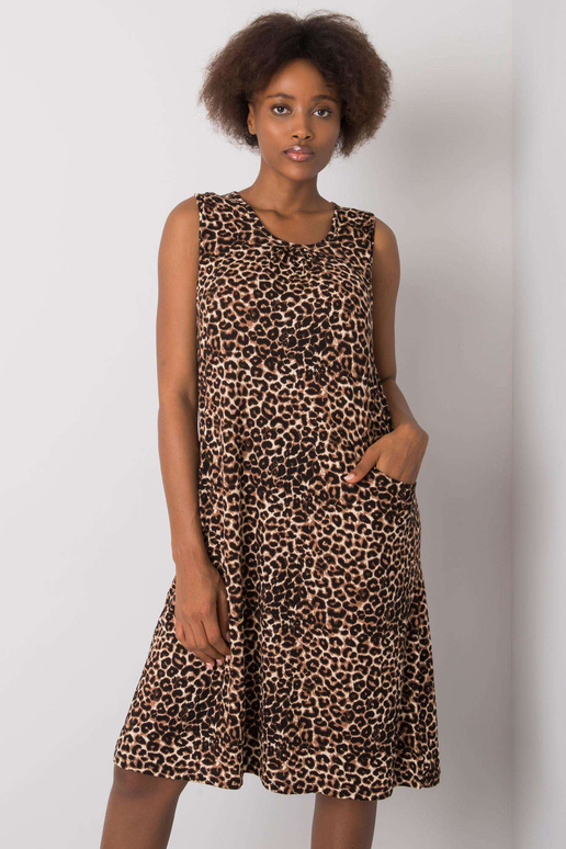 Suknelė - juodai smėlinė