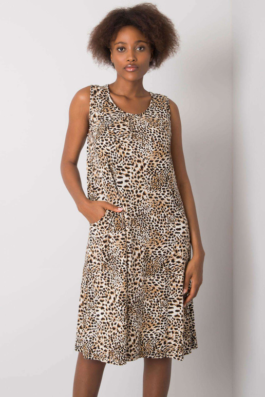 Suknelė - juodai smėlinė