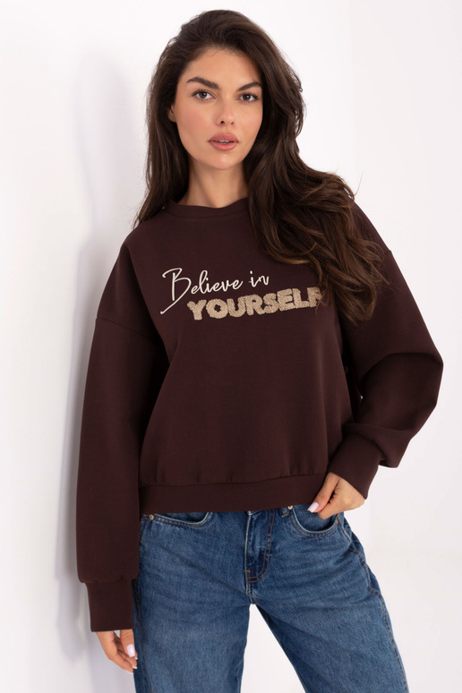 Tamsiai ruda džemperis