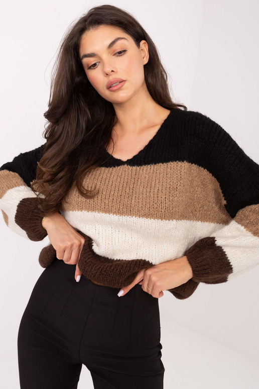 Megztinis - juodai rudas