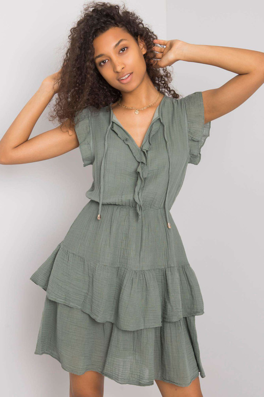 Chaki spalvos suknelė