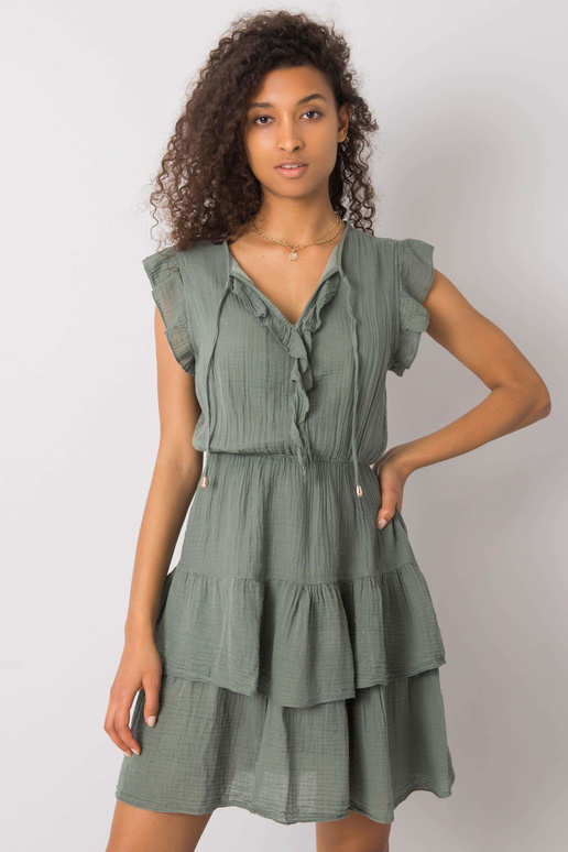 Chaki spalvos suknelė