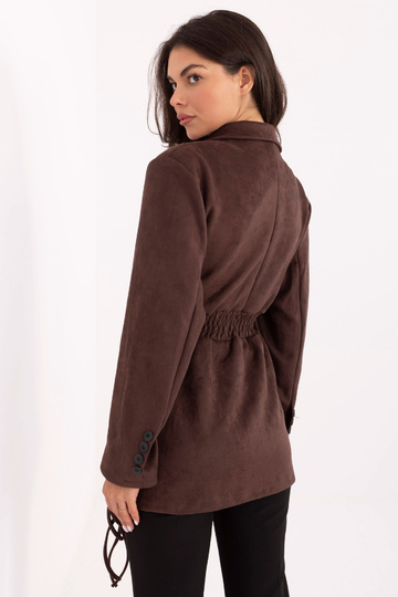 Tamsiai rudas paltas