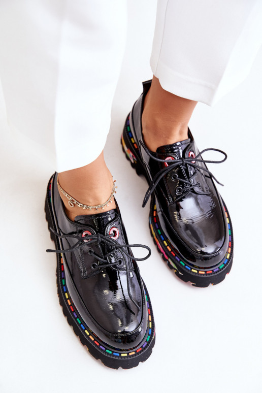 su lako efektu batai  su raišteliais Artiker 55C0497 Juodos spalvos su lako efektu batai  su raišteliais Artiker 55C0497 Juodos spalvos