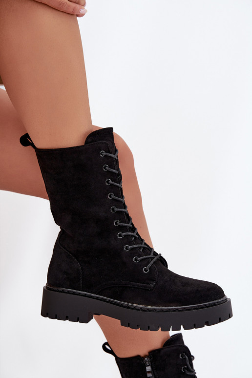 Moteriški pašiltinti darbiniai kulkšnies batai, juodos spalvos, Tai turirvielle Moteriški pašiltinti darbiniai kulkšnies batai, juodos spalvos, Tai turirvielle