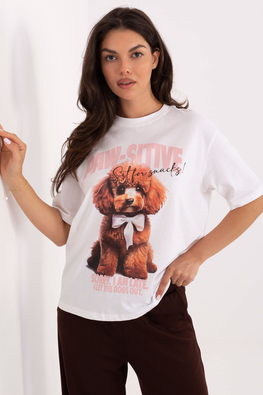 Balti-rožiniai marškinėliai