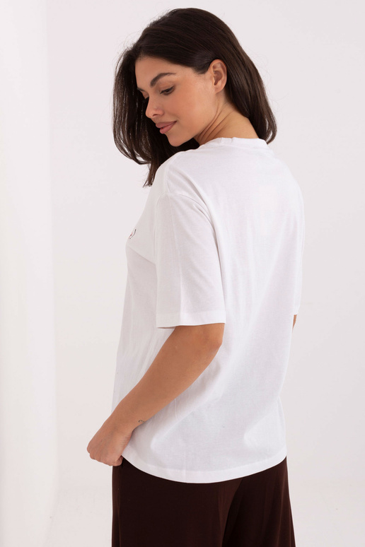 Balti-rožiniai marškinėliai