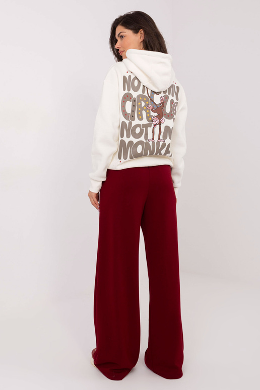 Bordo spalvos sportinės kelnės