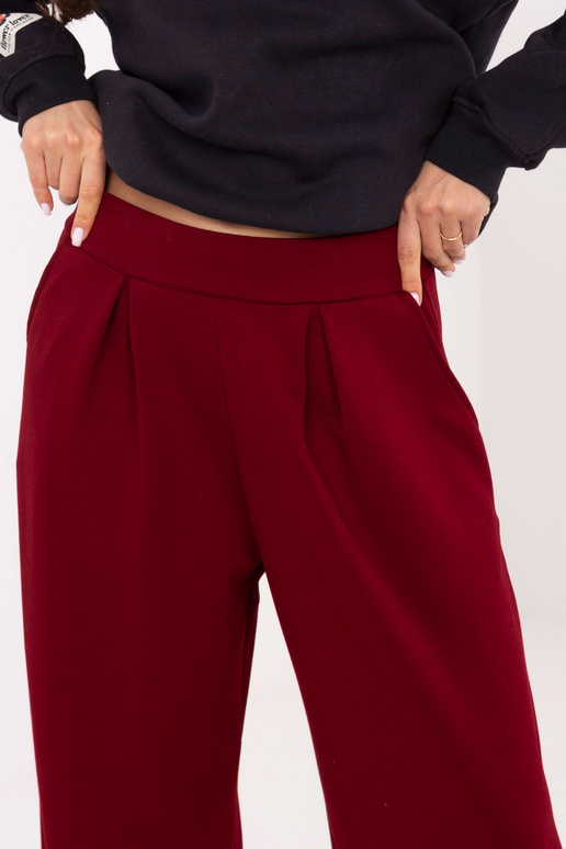 Bordo spalvos sportinės kelnės