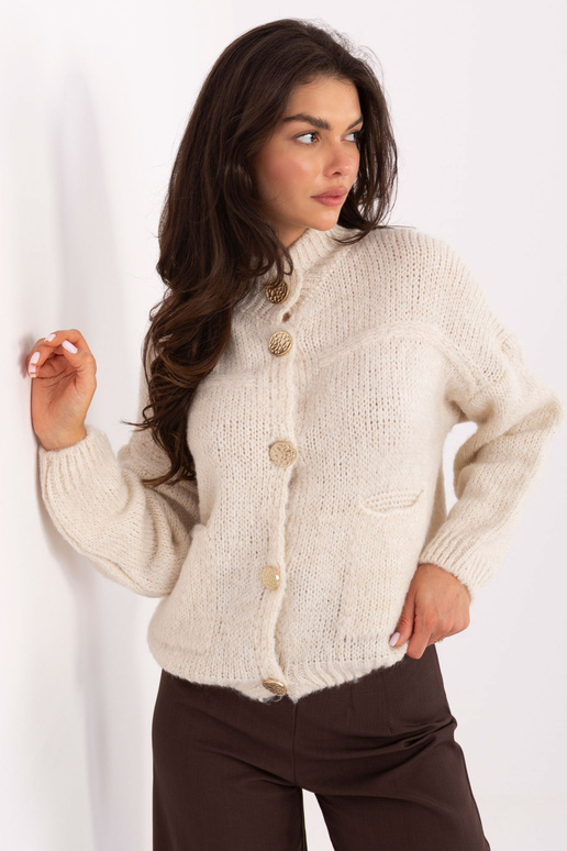 Šviesiai smėlinės spalvos megztinis