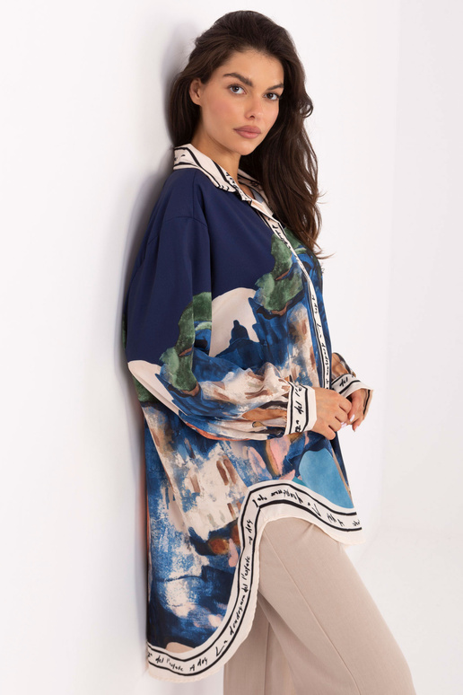 Tamsiai mėlyni marškiniai