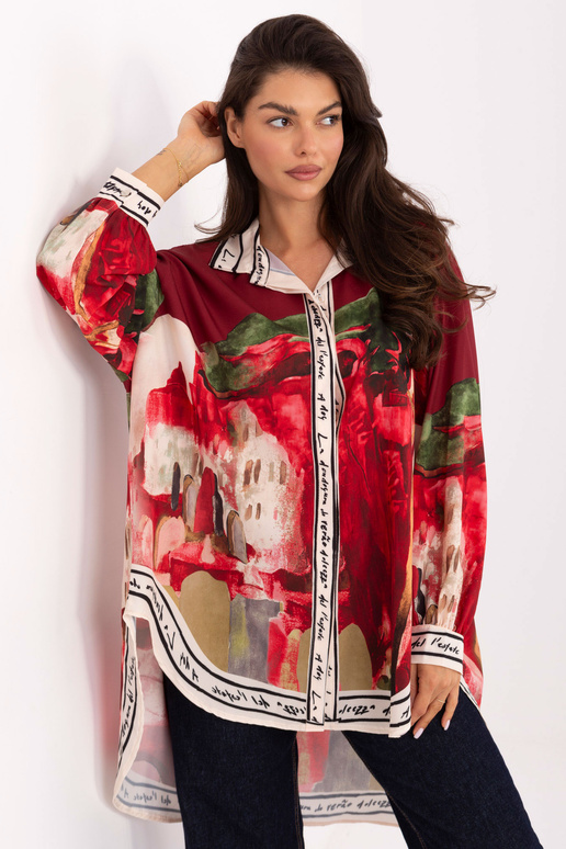 Bordo spalvos marškiniai