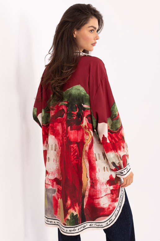 Bordo spalvos marškiniai