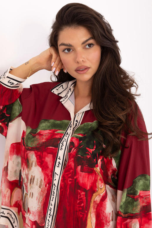 Bordo spalvos marškiniai