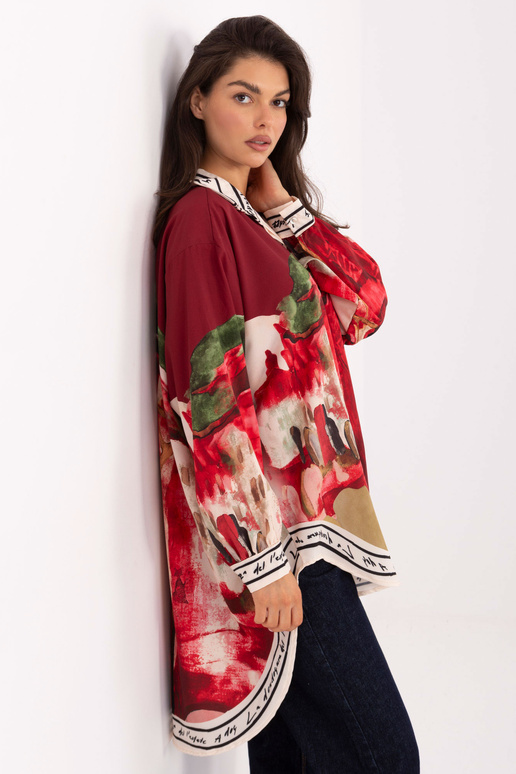 Bordo spalvos marškiniai