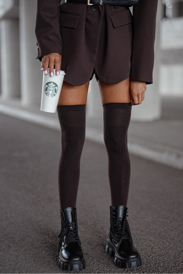 Zakolanówki  Bawełniane  Czekoladowe