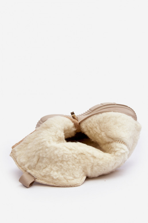    ilgaauliai batai  smėlio spalvos Bayla