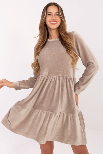 Tamsiai smėlinė suknelė 2