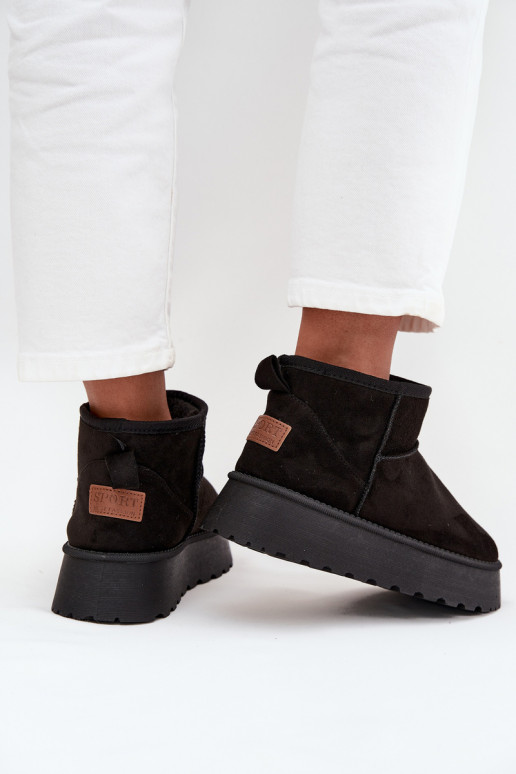 sniego batai  su platforma Juodos spalvos Celyra