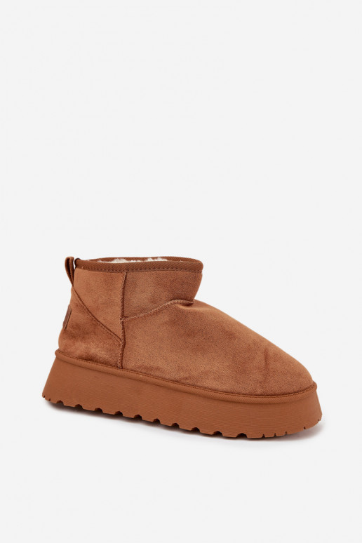 sniego batai  su platforma rudos spalvos Celyra