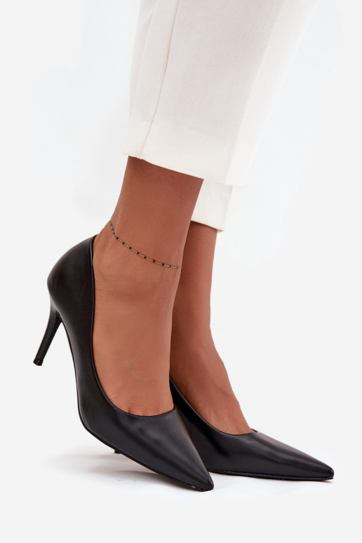 aukštakulniai bateliai  iš eko odos Juodos spalvos Sivana