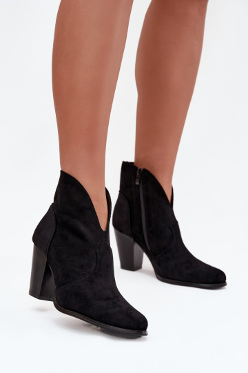 Moteriški aulinukai Z iš eko zomšosu Juodos spalvos Elvirae 2