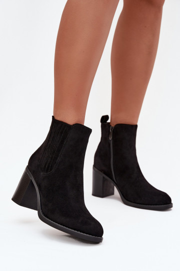 pašiltinti Moteriški aulinukai Na Słupkowym Obcasie Juodos spalvos Brevina