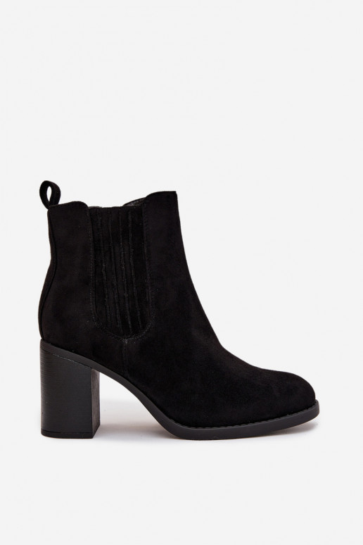 pašiltinti Moteriški aulinukai Na Słupkowym Obcasie Juodos spalvos Brevina