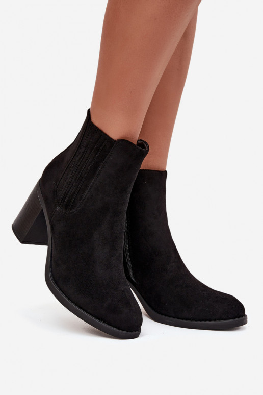 pašiltinti Moteriški aulinukai Na Słupkowym Obcasie Juodos spalvos Brevina