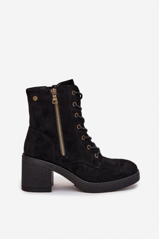 pašiltinti Moteriški aulinukai  ir užtrauktukaisami Juodos spalvos Paressa