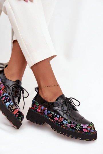 su lako efektu batai Z Naturalnej Skóry su raštais Artiker 57C0174 Juodos spalvos