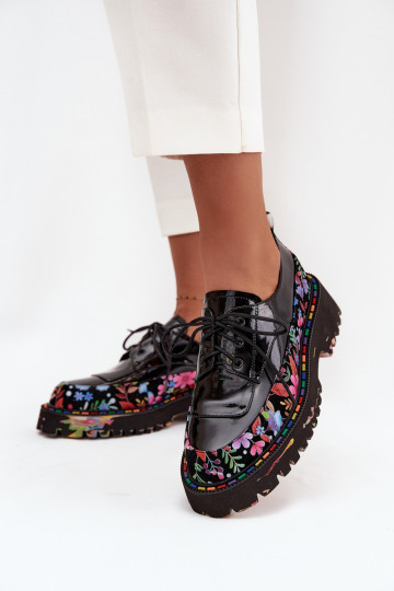 su lako efektu batai Z Naturalnej Skóry su raštais Artiker 57C0174 Juodos spalvos 2