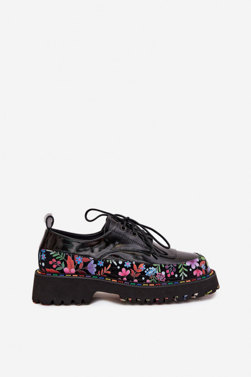 su lako efektu batai Z Naturalnej Skóry su raštais Artiker 57C0174 Juodos spalvos