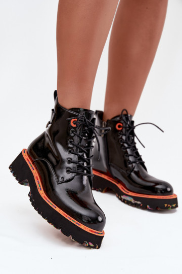 Moteriški aulinukai Z su lako efektuj Skóry Naturalnej pašiltinti Artiker 57C0061 Juodos spalvos