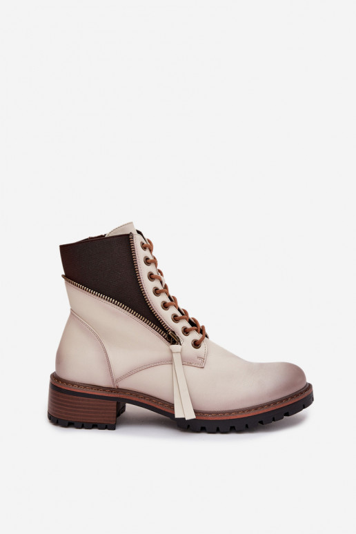 Moteriški aulinukai pašiltinti  Vinceza 58559 smėlio spalvos